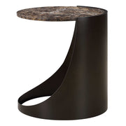 Uttermost Welling Chocolate Brown Marble Side Table