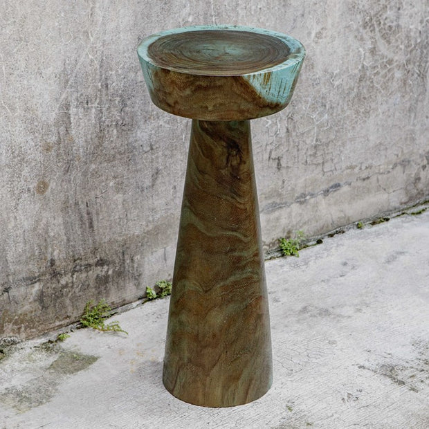 Uttermost Mano Blue Green Suar Wood Drink Table