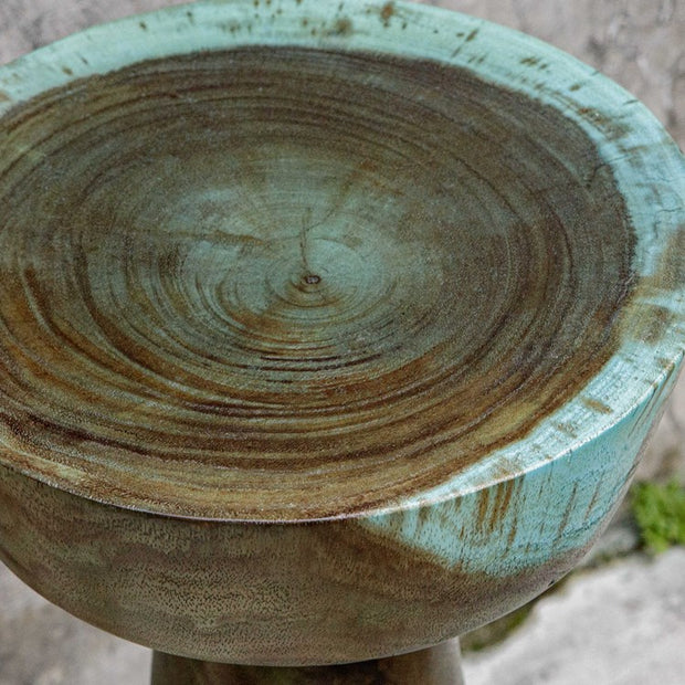 Uttermost Mano Blue Green Suar Wood Drink Table