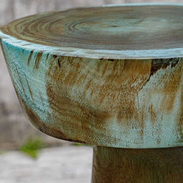 Uttermost Mano Blue Green Suar Wood Drink Table