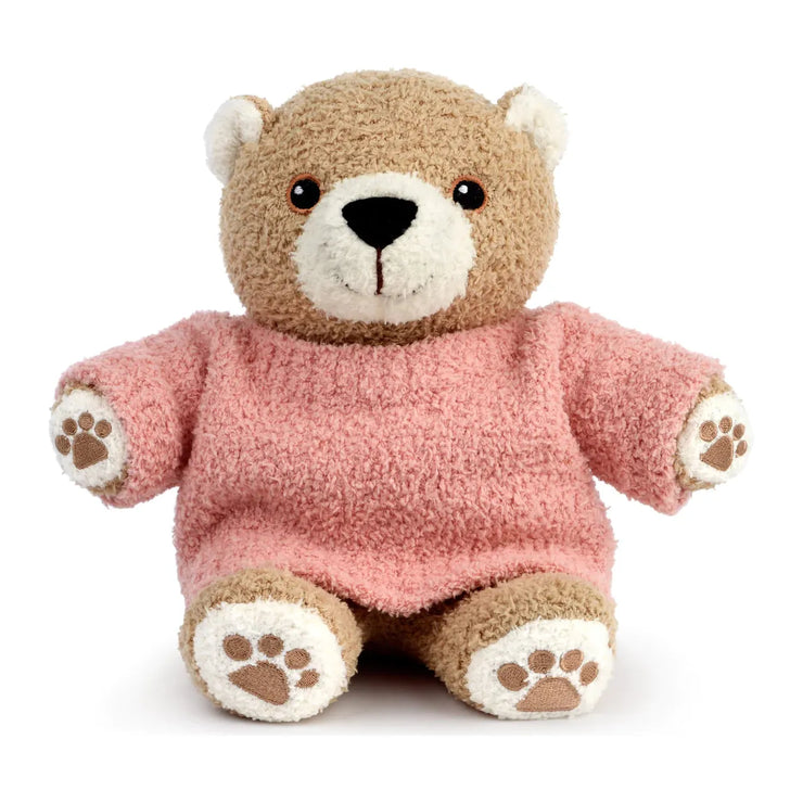 Kashwere Baby Ultra Snuggly Soft Kashbear Teddy with Dark Pink Sweater