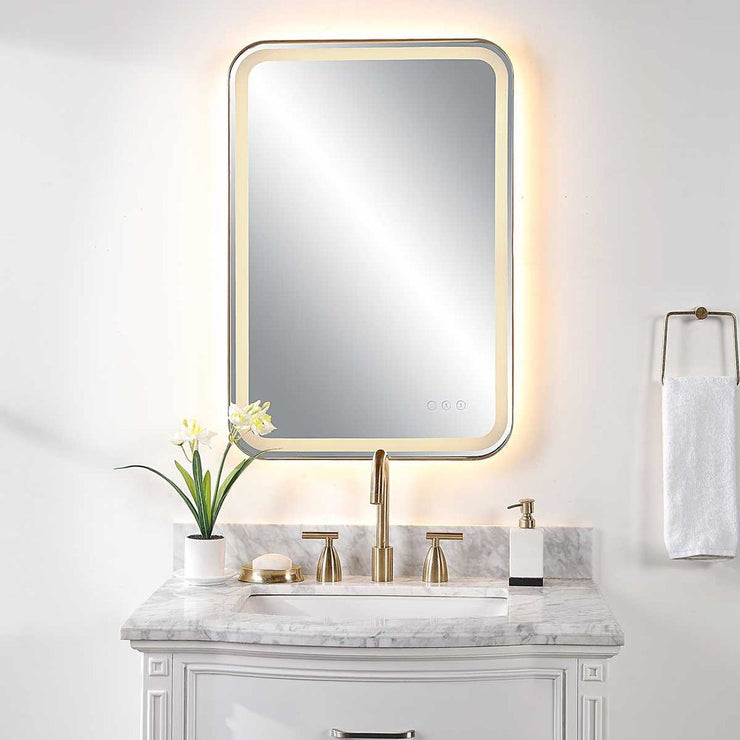 Uttermost Crofton Brass Lighted Vanity Mirror