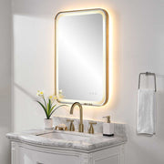 Uttermost Crofton Brass Lighted Vanity Mirror