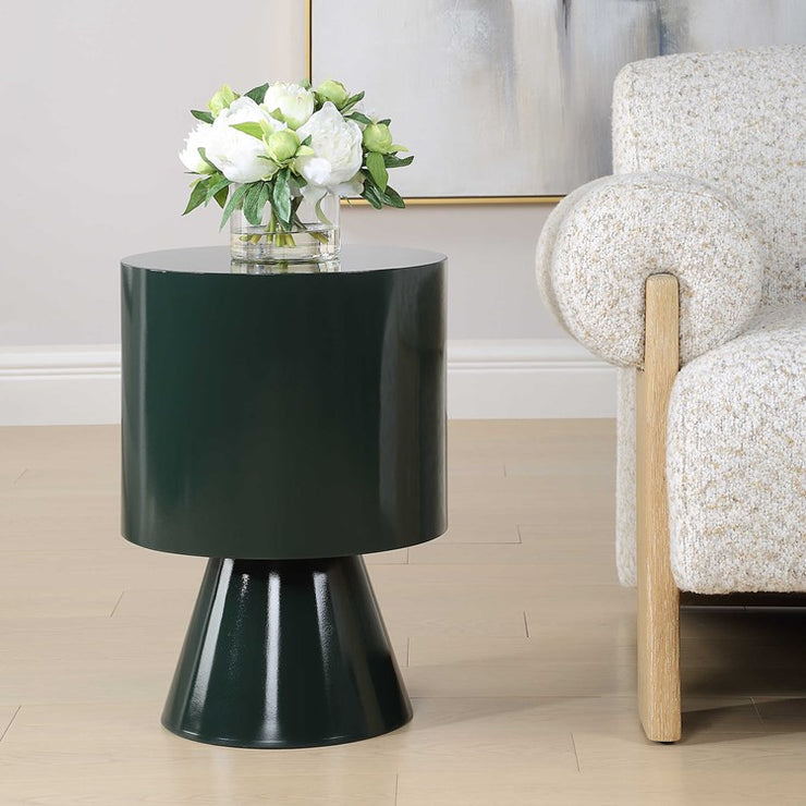 Uttermost Denison Forest Green Lacquer Accent Table
