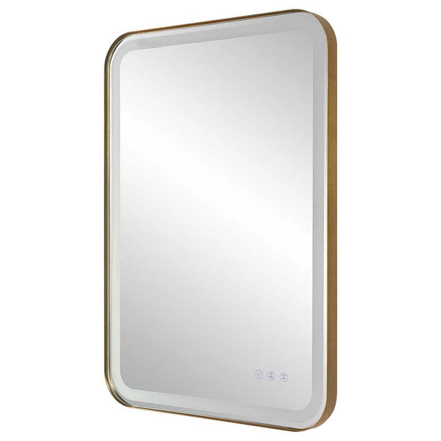 Uttermost Crofton Brass Lighted Vanity Mirror