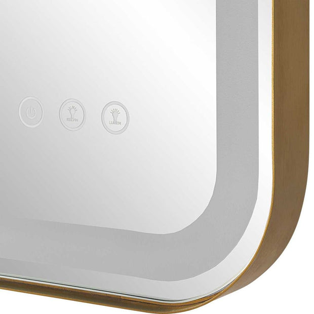 Uttermost Crofton Brass Lighted Vanity Mirror