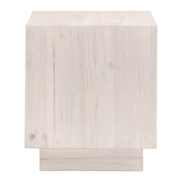 Essentials For Living Montauk End Table ~ White Wash Pine