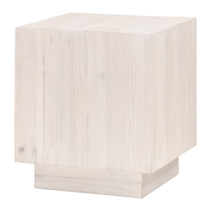 Essentials For Living Montauk End Table ~ White Wash Pine