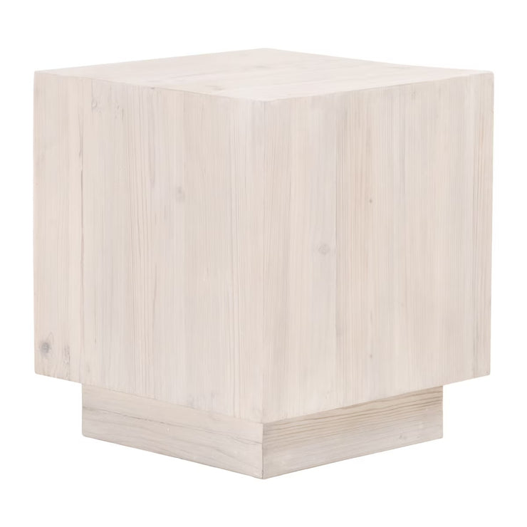 Essentials For Living Montauk End Table ~ White Wash Pine