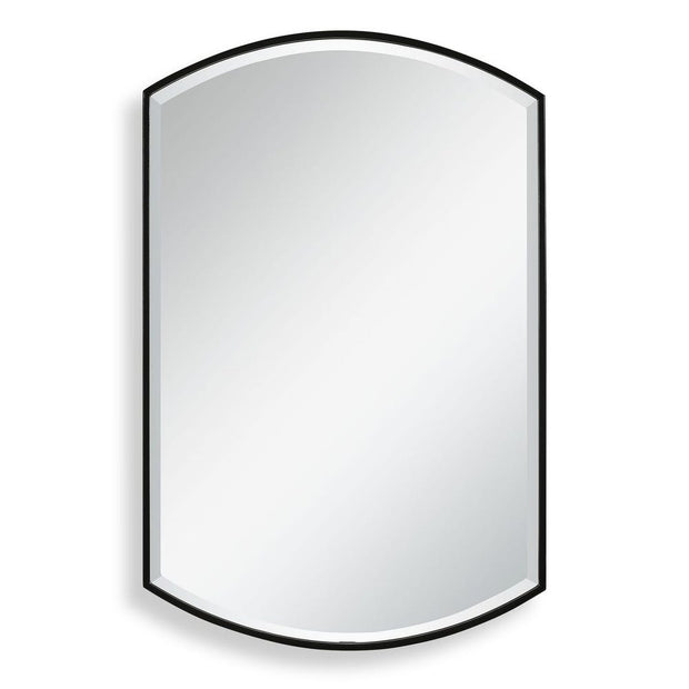 Uttermost Shield Sleek Satin Black Mirror