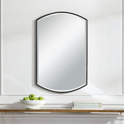 Uttermost Shield Sleek Satin Black Mirror