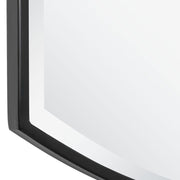 Uttermost Shield Sleek Satin Black Mirror