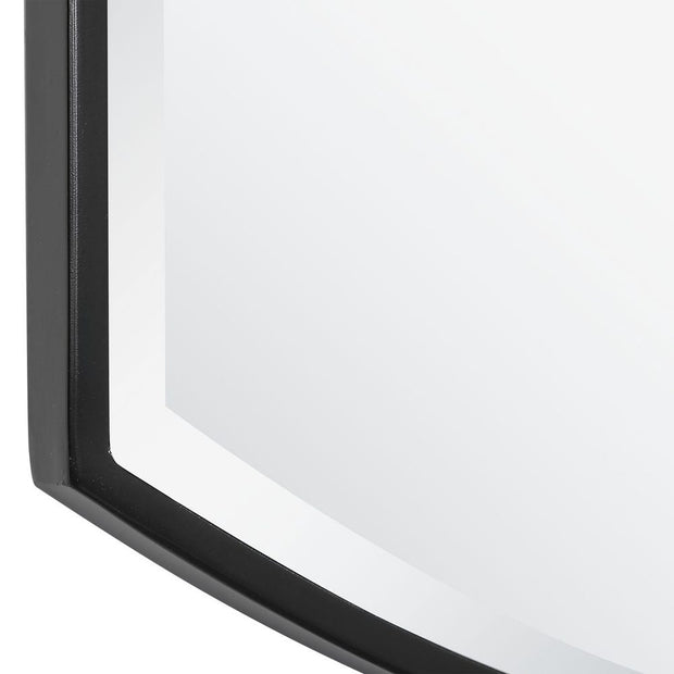 Uttermost Shield Sleek Satin Black Mirror