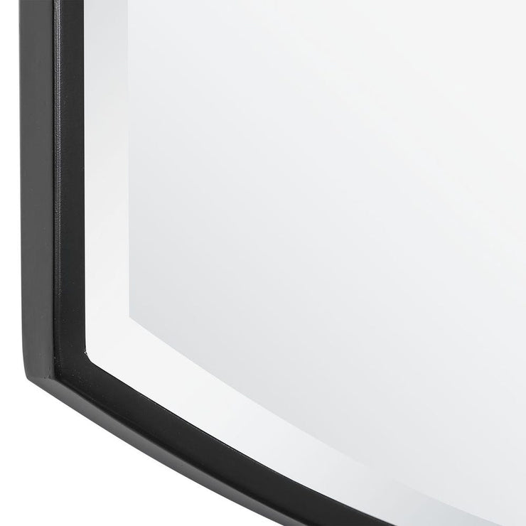 Uttermost Shield Sleek Satin Black Mirror