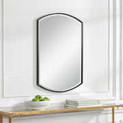 Uttermost Shield Sleek Satin Black Mirror