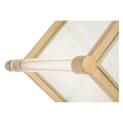 Essentials For Living Nouveau End Table ~ Brushed Brass, Lucite, Clear Glass
