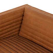 Four Hands Padma Channeled Sofa 97” ~ Eucapel Cognac Top Grain Leather