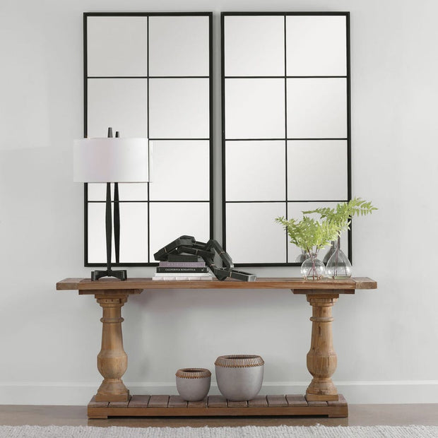 Uttermost Rousseau Iron Window Pane Mirror