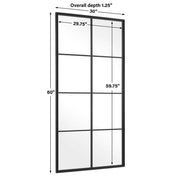 Uttermost Rousseau Iron Window Pane Mirror