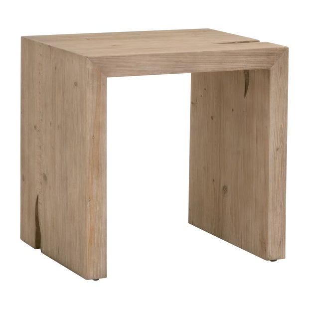 Essentials For Living Reed End Table ~ Smoke Gray Pine