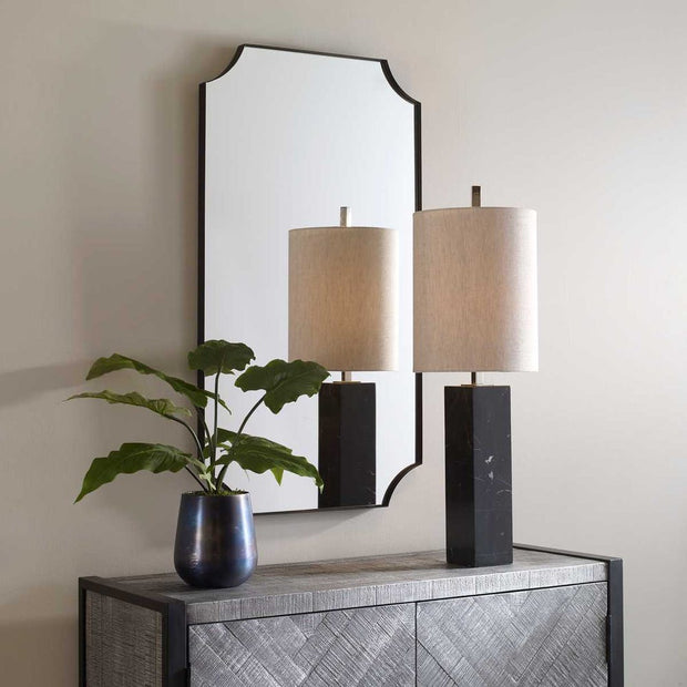 Uttermost Lennox Sleek Satin Black Frame Mirror