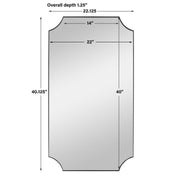 Uttermost Lennox Sleek Satin Black Frame Mirror