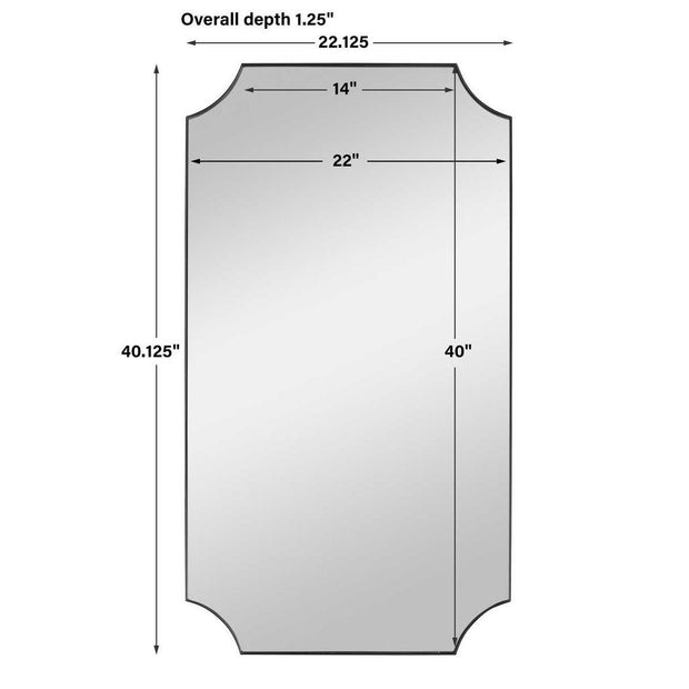 Uttermost Lennox Sleek Satin Black Frame Mirror