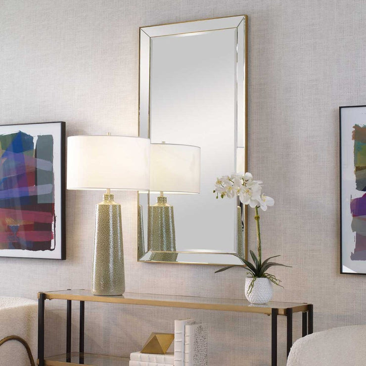 Uttermost Lytton Slim Gold Frame Mirror
