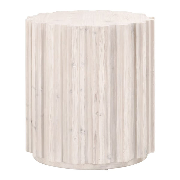 Essentials For Living Roma End Table ~ White Wash Pine