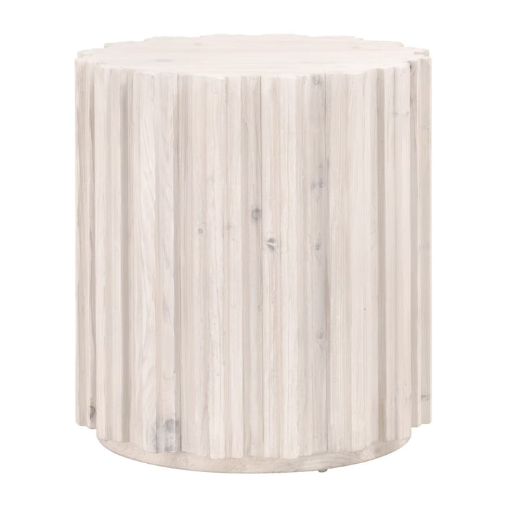 Essentials For Living Roma End Table ~ White Wash Pine