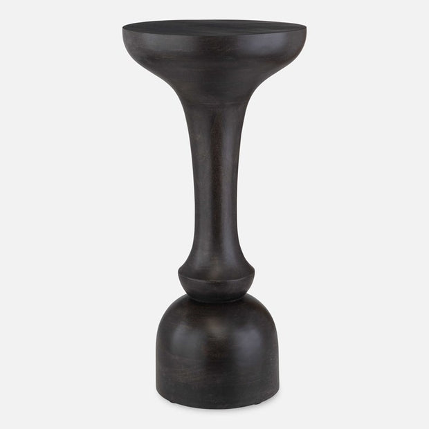 Uttermost Gambit Black Mango Wood Round Accent Table