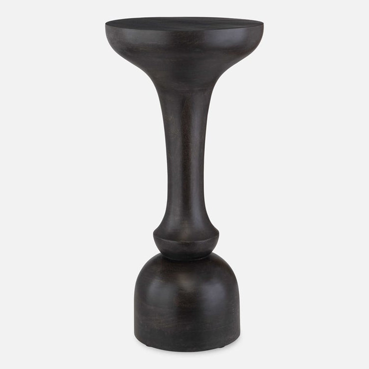 Uttermost Gambit Black Mango Wood Round Accent Table