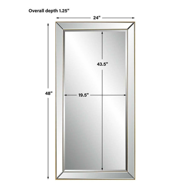 Uttermost Lytton Slim Gold Frame Mirror