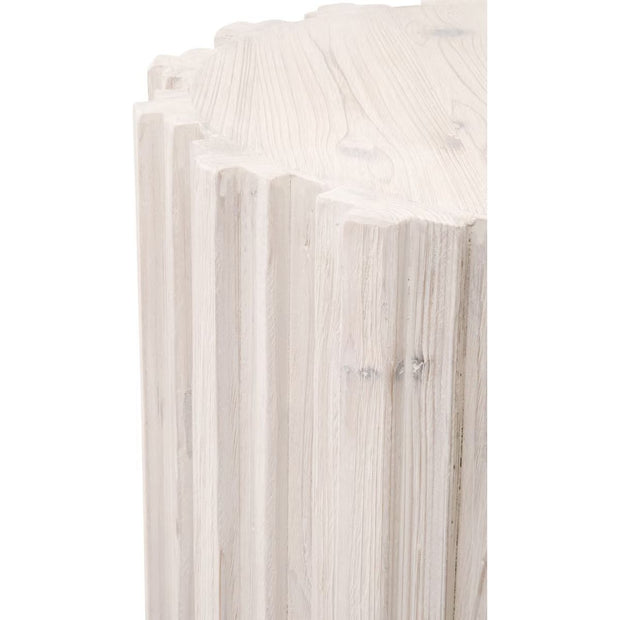 Essentials For Living Roma End Table ~ White Wash Pine