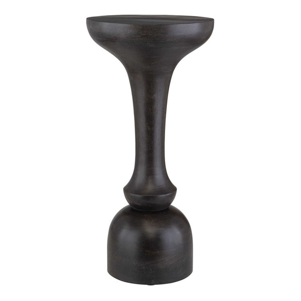 Uttermost Gambit Black Mango Wood Round Accent Table