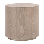 Essentials For Living Roto Large End Table ~ Natural Gray Oak, Brushed Silver