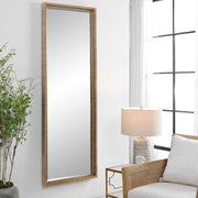 Uttermost Paradise Rattan Wrapped Antique Gold Iron Tall Mirror