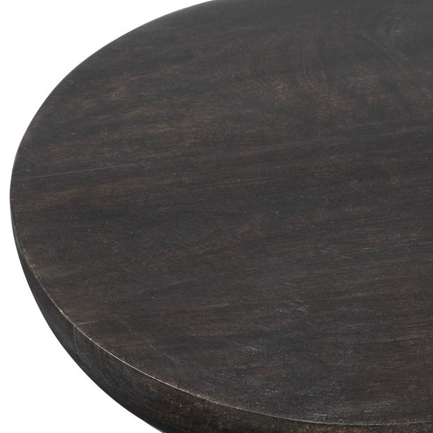 Uttermost Gambit Black Mango Wood Round Accent Table