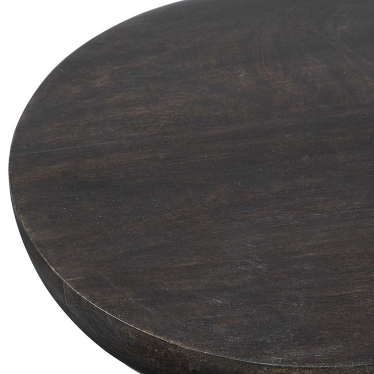 Uttermost Gambit Black Mango Wood Round Accent Table