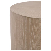 Essentials For Living Roto Large End Table ~ Natural Gray Oak, Brushed Silver