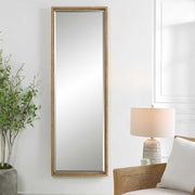 Uttermost Paradise Rattan Wrapped Antique Gold Iron Tall Mirror