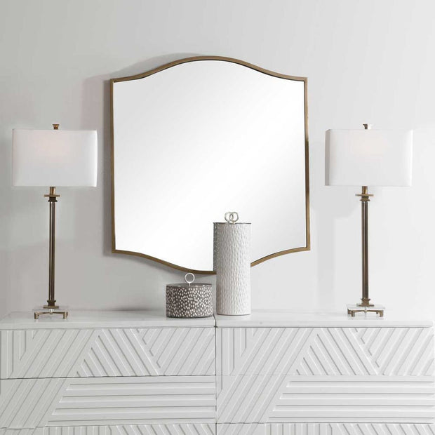 Uttermost Cerise Tradition Antique Gold Mirror