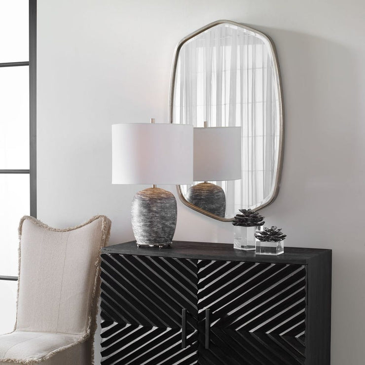 Uttermost Duronia Unique Shape Silver Leaf Mirror