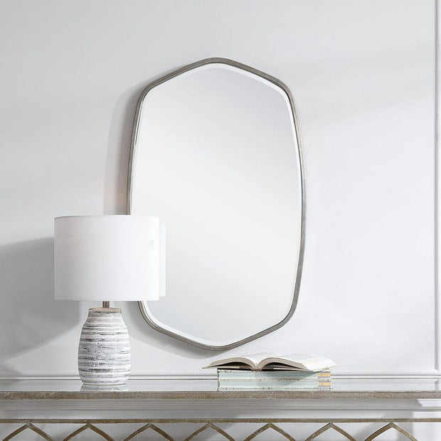 Uttermost Duronia Unique Shape Silver Leaf Mirror