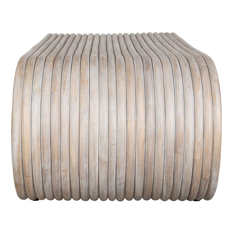 Uttermost Montrose White Washed Rattan Modern Coffee Table