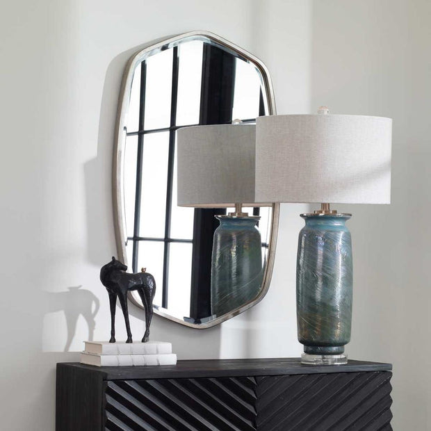 Uttermost Duronia Unique Shape Silver Leaf Mirror