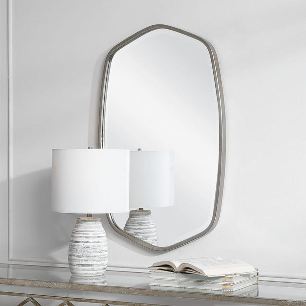 Uttermost Duronia Unique Shape Silver Leaf Mirror