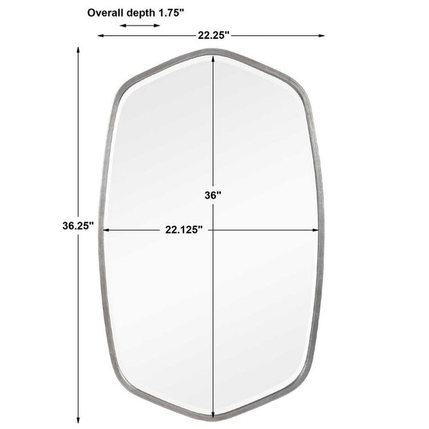 Uttermost Duronia Unique Shape Silver Leaf Mirror