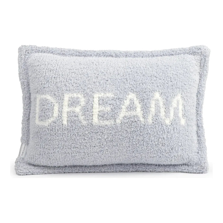 Kashwere Ultra Plush Ice Blue and Crème 13 x 18 Damask Dream Pillow