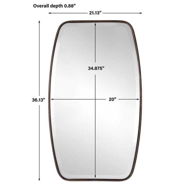 Uttermost Canillo Lightly Distressed Dark Bronze Mirror